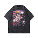Men T Shirt Printed Distressed Short-Sleeved T-shirt Men and Women Vintage