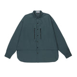 Men Long Sleeved T Shirt Long Sleeve Shirt Thin Coat Men's Casual round Hem Slit Shirt Fashion