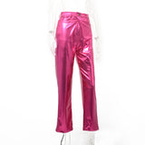 Women Pants Autumn Pu Skinny Trousers Women Straight-Leg Pants
