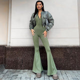 Women Jumpsuit Women's Winter Fashion Zipper Sports Jumpsuit