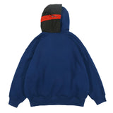 Men Fleece Lined Hoodie Stitching Hooded Hooded Sweaters Menswear Loose Pullover