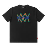 Men T Shirt Printed round Neck Short Sleeve T-shirt Men and Women Loose