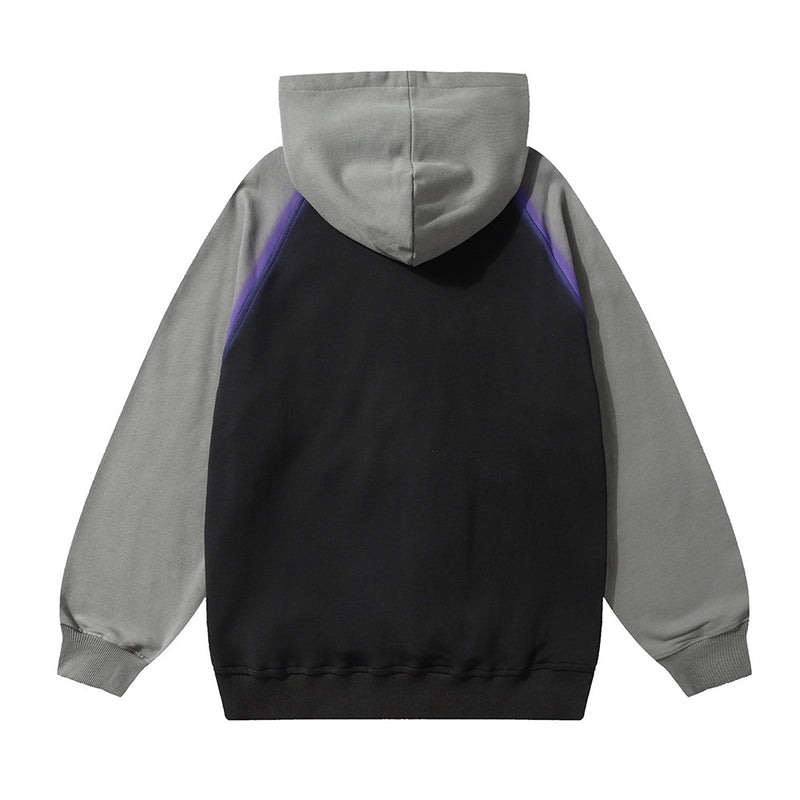 Men Hoodie Airbrush Outline Printed Hoodie