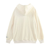 Men Fleece Lined Hoodie Printed Hoodie Autumn Men's Loose Street Long Sleeve Pullover