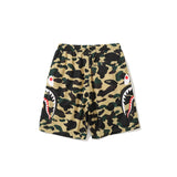 Bathing Ape Shorts Men's Side Double Shark Head Windbreaker Cloth Shorts Elastic Waist Shorts