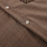 Men Long Sleeved T Shirt Spliced Plaid Blouse Spring and Autumn Men's Loose Long Sleeve Jacket Shirt