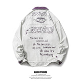 Graffiti Bomber Jacket Corduroy Jacket for Men