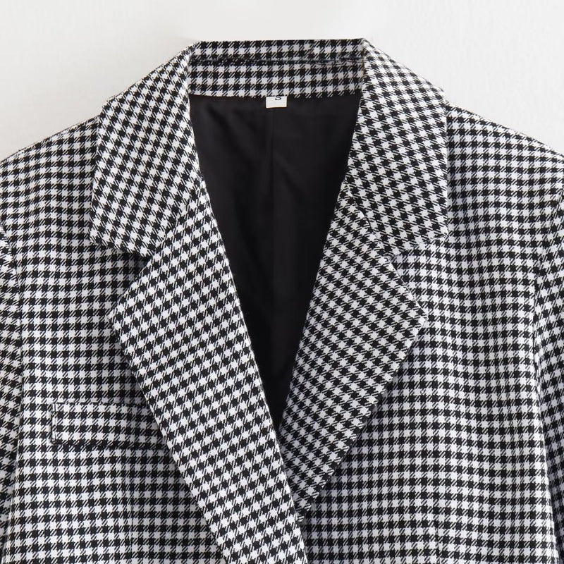 Women Skirt Autumn Suit Fashion Short Houndstooth