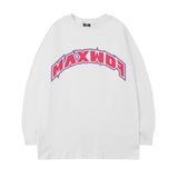 Men Long Sleeve Shirt Vintage Sweater Men's and Women's Letter Long Sleeve T-shirt Loose round Neck