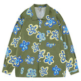 Men Long Sleeved T Shirt Printed Full Printed Long Sleeve Shirt Men's Casual Loose Pattern Spring and Autumn