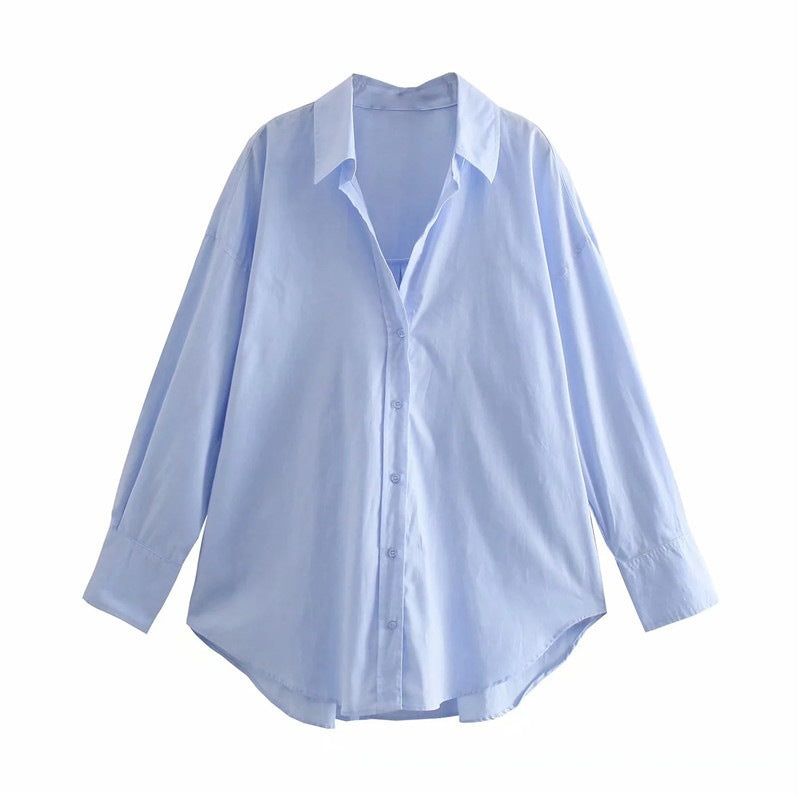 Women T-Shirt Spring Loose Casual Shirt Long Sleeve