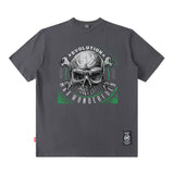 Men T Shirt Vintage Printed round Neck Short Sleeve T-shirt Men and Women Loose Couple