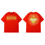 Men T Shirt Printed Short-Sleeved T-shirt Men's Ins Loose Street Casual Couple