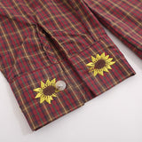 Men Long Sleeved T Shirt Fine Plaid Long Sleeve Shirt Menswear Fashion Brand Loose Casual Polo Collar Outer Shirt