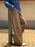 Men Sweatpants Retro Ankle-Tied Straight Men's Loose Wide-Leg Pants