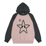 Men Hoodie Stitching Raglan Sleeve Hooded Sweater Men's Long Sleeve Pullover Hoodie