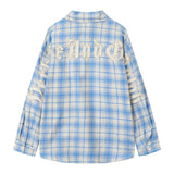 Men Long Sleeve T Shirt Men's Loose Spring and Autumn Embroidered Letter Lapel Shirt Coat