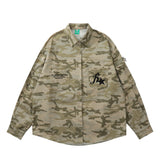 Men Long Sleeved T Shirt Camouflage Shirt Coat Men Street Fashion Loose Embroidery Letters Spring and Autumn Leisure