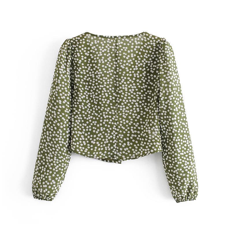 Women T-Shirt Autumn Retro Slim Shirt Long Sleeve Top