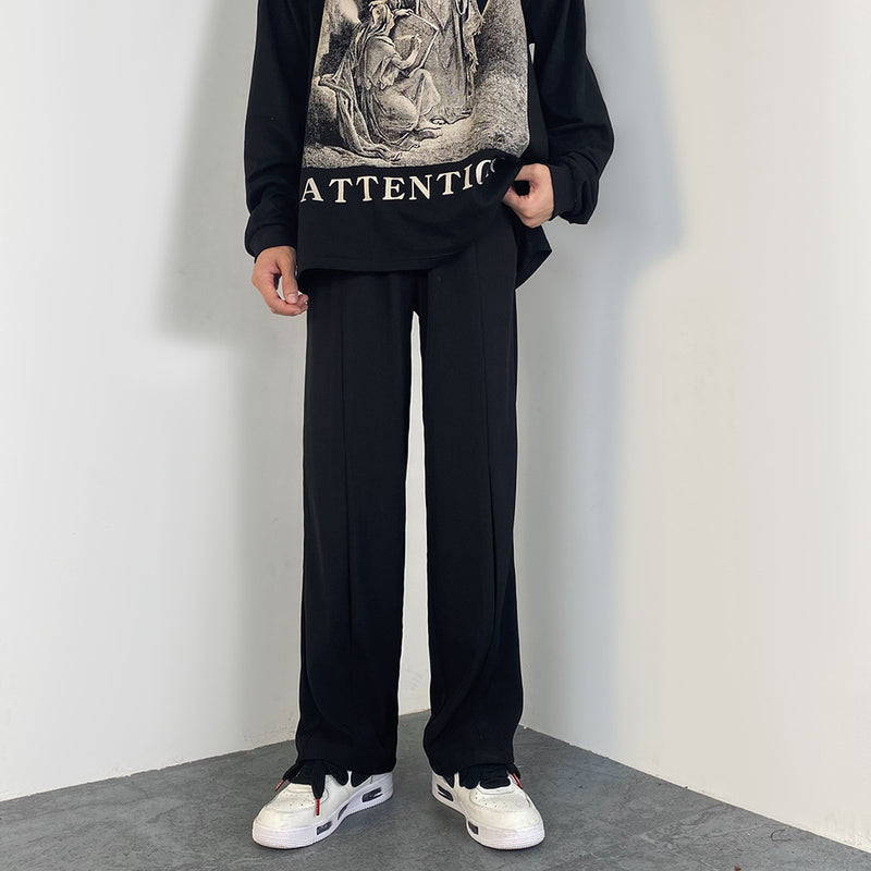Men Sweatpants Men's Loose Straight Trousers Casual Pants Design Sense