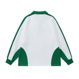 Men Hoodie Stitching Letter Sweater Boys Loose Sports