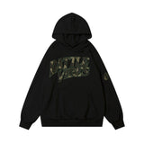 Men Fleece Lined Hoodie Embroidered Hoodie Men's Ins Casual Loose Hoodie Autumn and Winter
