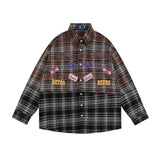 Men's Long Sleeve T Shirt Men's Spring and Autumn Stitching Embroidered Letter Long Sleeve Shirt