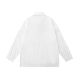 Men Long Sleeve T Shirt Men's Spring and Autumn Loose Chain Decoration Shirt