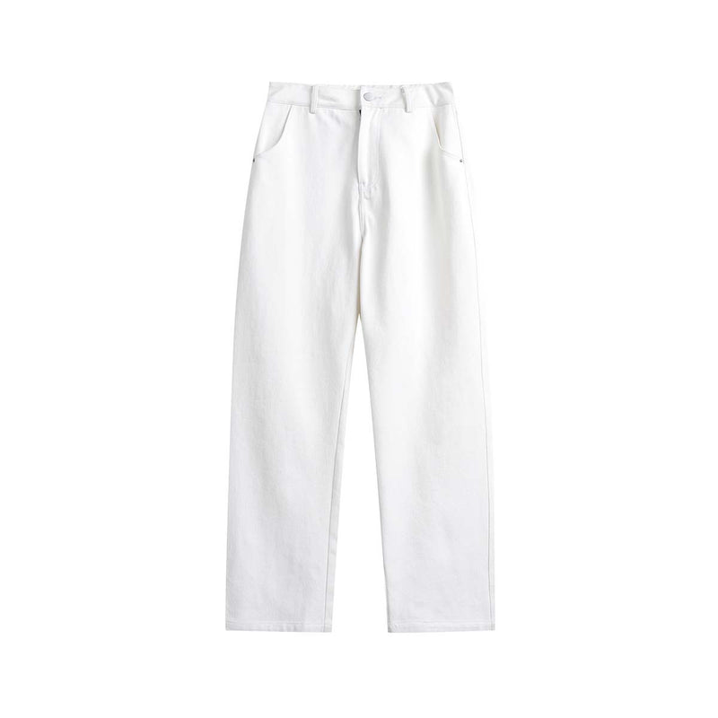 Unisex Pants Autumn Washed Button Casual Pants