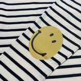 Kapital T Shirt Pingtian Hehong Arm Smiling Face Crew Neck Casual Cotton Striped Long Sleeved T-shirt