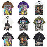 Vally men's short-sleeve t-shirt - washed, streetwear print, european & american style