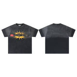 Valley men's t-shirt - short sleeve, washed print, 100% cotton streetwear