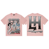 Life hustlere short-sleeved t-shirt men's pure cotton street printing fashion