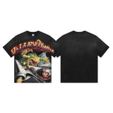 Vally men's short-sleeve t-shirt - washed, streetwear print, european & american style
