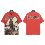 Godspeed men's short-sleeve t-shirt - washed print, hotfix rhinestone detail, streetwear style