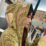 Bathing Ape Hoodie Shark Jacket Men's Autumn and Winter Cardigan Zip Khaki Hooded Sweater