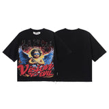 Bkys hotfix rhinestone european and american hip-hop print 100% cotton t-shirt