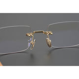 CHH Chrome Hearts Glasses Frameless Business Niche Square Glasses Frame Punching