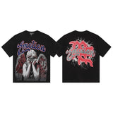 Men's t-shirt with rhinestone print, 100% cotton, american vintage style