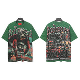 Godspeed men's short-sleeve t-shirt - washed print, hotfix rhinestone detail, streetwear style