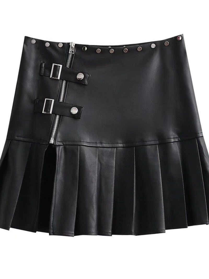 Women Skirt Autumn Zipper