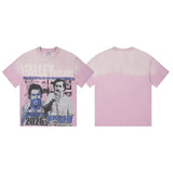Vally men's short-sleeve t-shirt - washed, streetwear print, european & american style