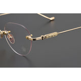 CHH Chrome Hearts Glasses Frameless Pure Titanium Glasses Frame Personalized Business