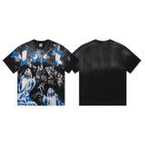 Vally men's short-sleeve t-shirt - washed, streetwear print, european & american style