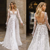 Slutty Wedding Dress Spring/Summer New Long Sleeve Dress
