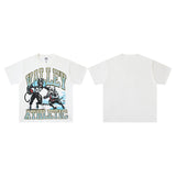 Valley t-shirt men's short-sleeved street printing hot diamond washed cotton