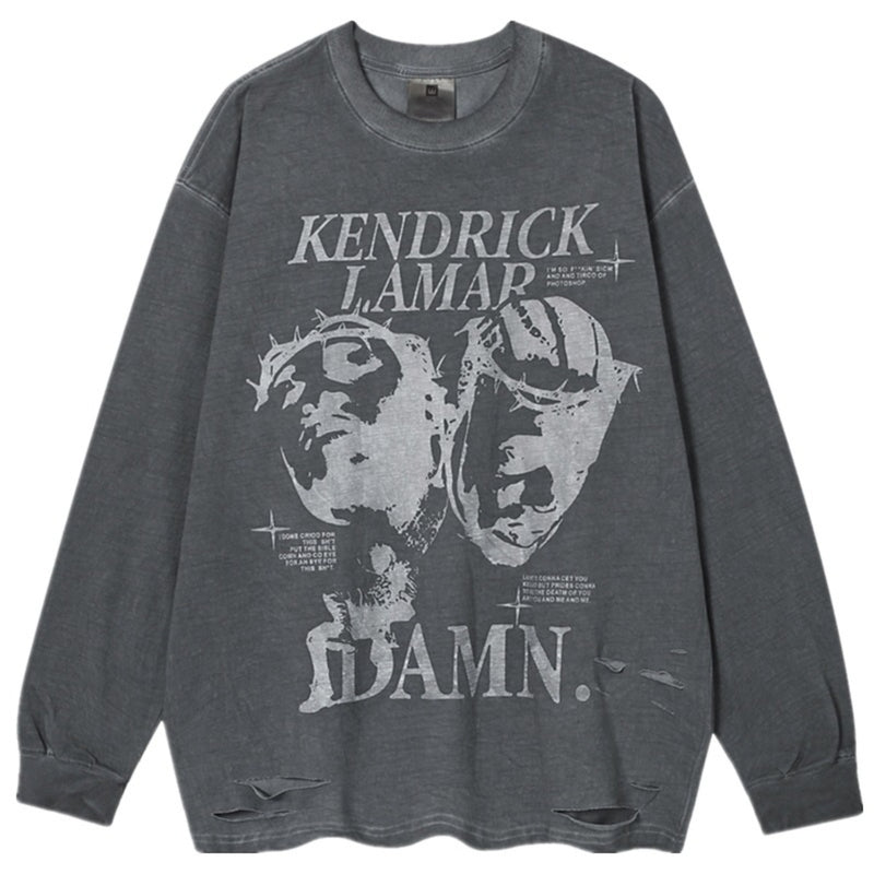 Kendrick Lamar T Shirts Kendrick Lamar Vintage Washing Old Wrecking Blockbuster Trend
