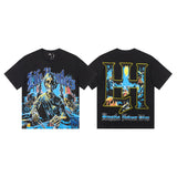 Life hustlere short-sleeved t-shirt men's pure cotton street printing fashion