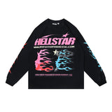 Men's long-sleeve t-shirt - washed cotton print - streetwear