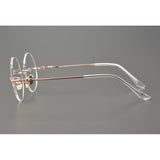 CHH Chrome Hearts Glasses Japanese high-luxury handmade rimless glasses frame pure titanium ultra-light round